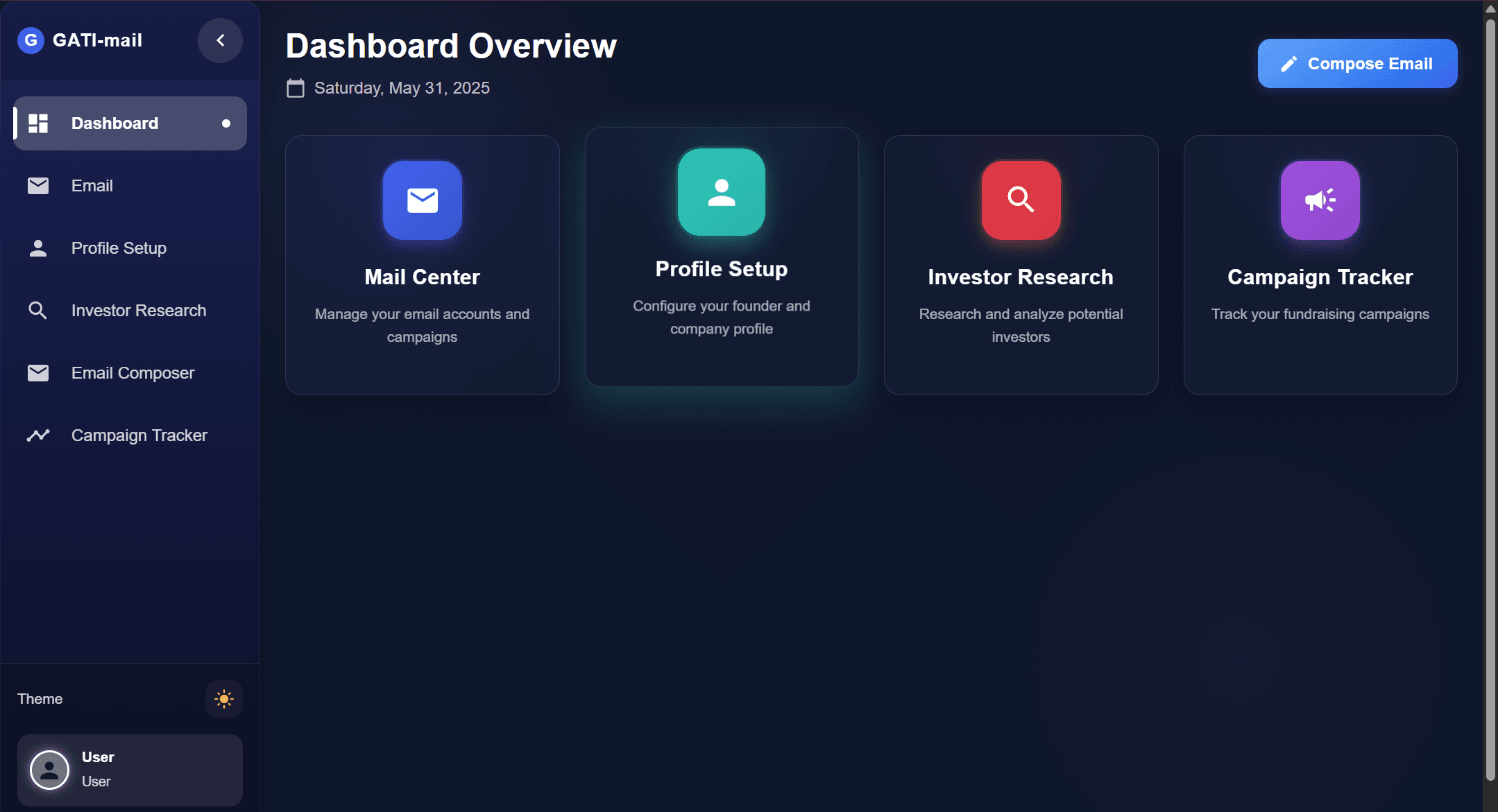 GatiMail UI